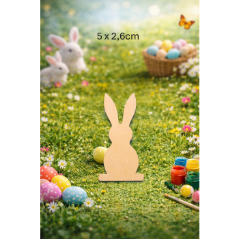 Królik 5 5cm, królik 5cm, sklejka 3mm